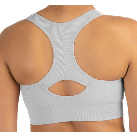 Members Mark Womens Seamless Racerback Sports Bra Light Grey Size XXL - Picture 7 of 7